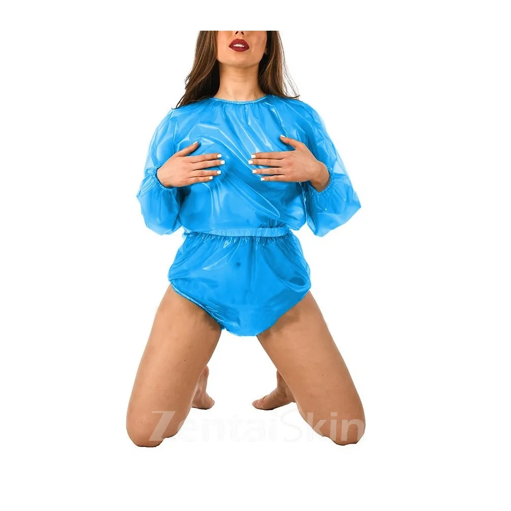 Abdl Clear Skinsuit Wetlook Unitard PVC Onesie Men Women Ddlg Shirt Catsuitsuit Baby Adult Transpartent Catsuitsuit Fetish Cross-dresser Playsuit Fetish Plastic Catsuit Zentai Second-skin Costume