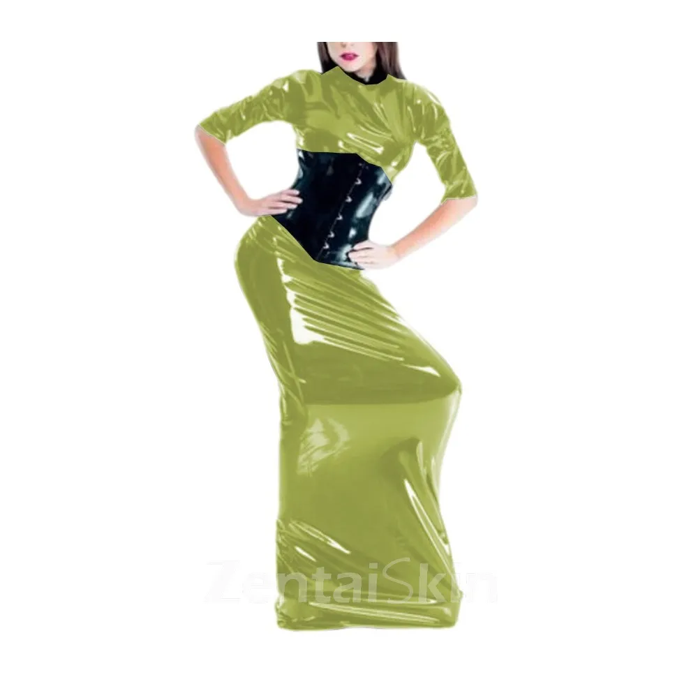 Bondage bag Dress Unisex Mummy Suit Skinsuit Wetlook Unitard PVC Body Bags Women\'s Long Dresses Skirts Back Zipper Halloween Cosplay Tights Zentai Second-skin Costume