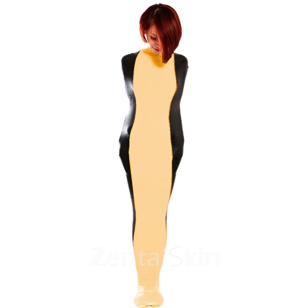 Wetlook Unitard PVC Bondage Sack Wet Look Skinsuit Shiny Sleeping bag Catsuits Stitching Catsuitsuit Costumes Adults Gametoys Cosplay Zentai Second-skin Costume