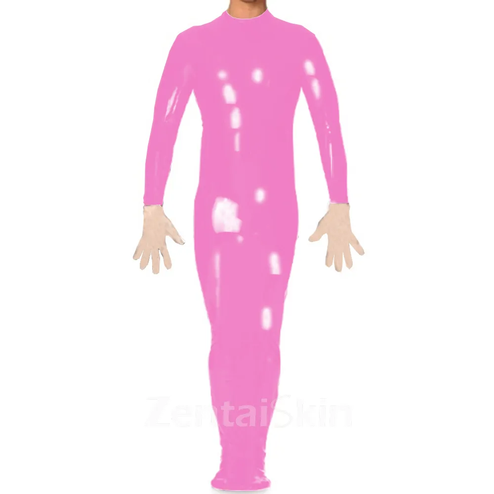 Skinsuit Wetlook Unitard PVC Bondage bag Catsuit Adults Bbondage Full Cover Catsuitsuit Zentai Second-skin Costume