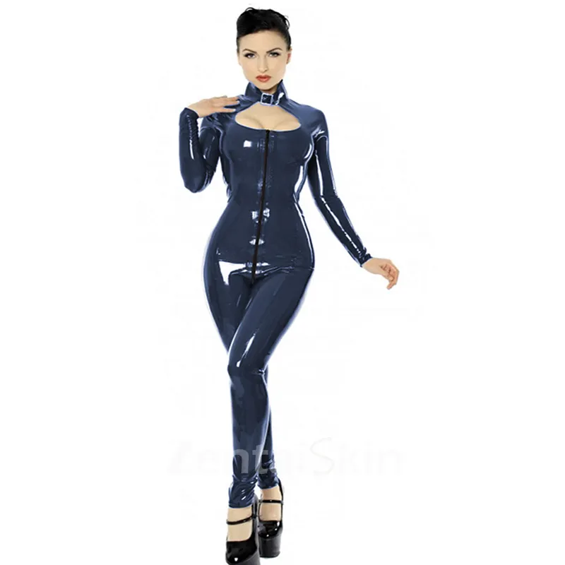 Women Catsuit Long Sleeve Bodyconjumpsuit Plus Size with Zipper Crotchx Zentai Second-skin Costume