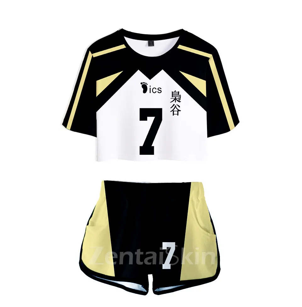 Zentai Second Skin My Volleyball Junior Clothing Cos T-shirt Short Sleeves Long Pants Digital Printing Casual Sports Suit Group Clothing