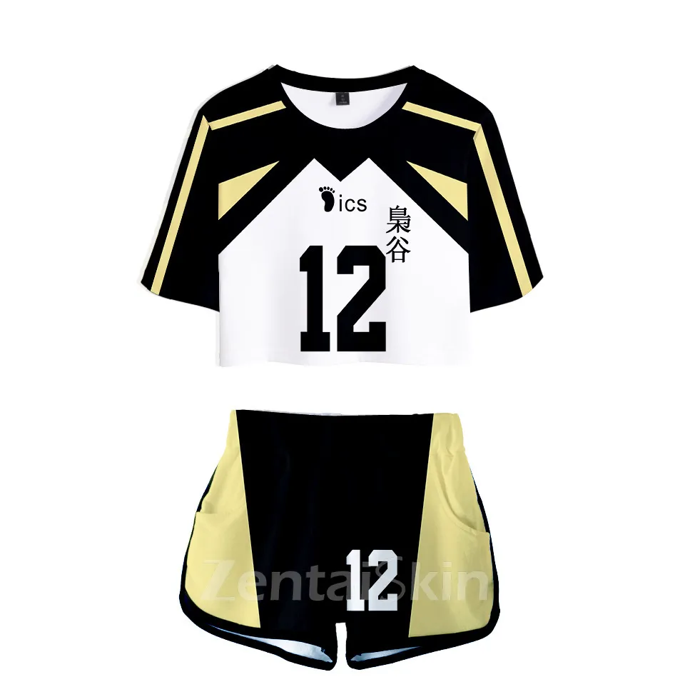 Zentai Second Skin My Volleyball Junior Clothing Cos T-shirt Short Sleeves Long Pants Digital Printing Casual Sports Suit Group Clothing