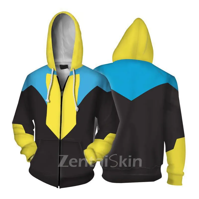 Second Skin New Style Invincible Kid Cosplay Zentai Anime Hoodie Men\'s 3D Printed Set Pants