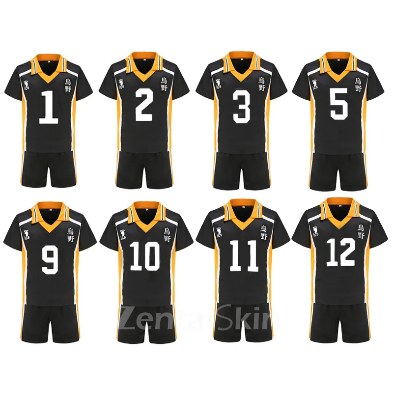 Second Skin Volleyball Junior Cosplay Zentai Costume Uno High School Hinata Shoyo Kageyama Hiro Cosplay Zentai Costume All Team Costume Costume