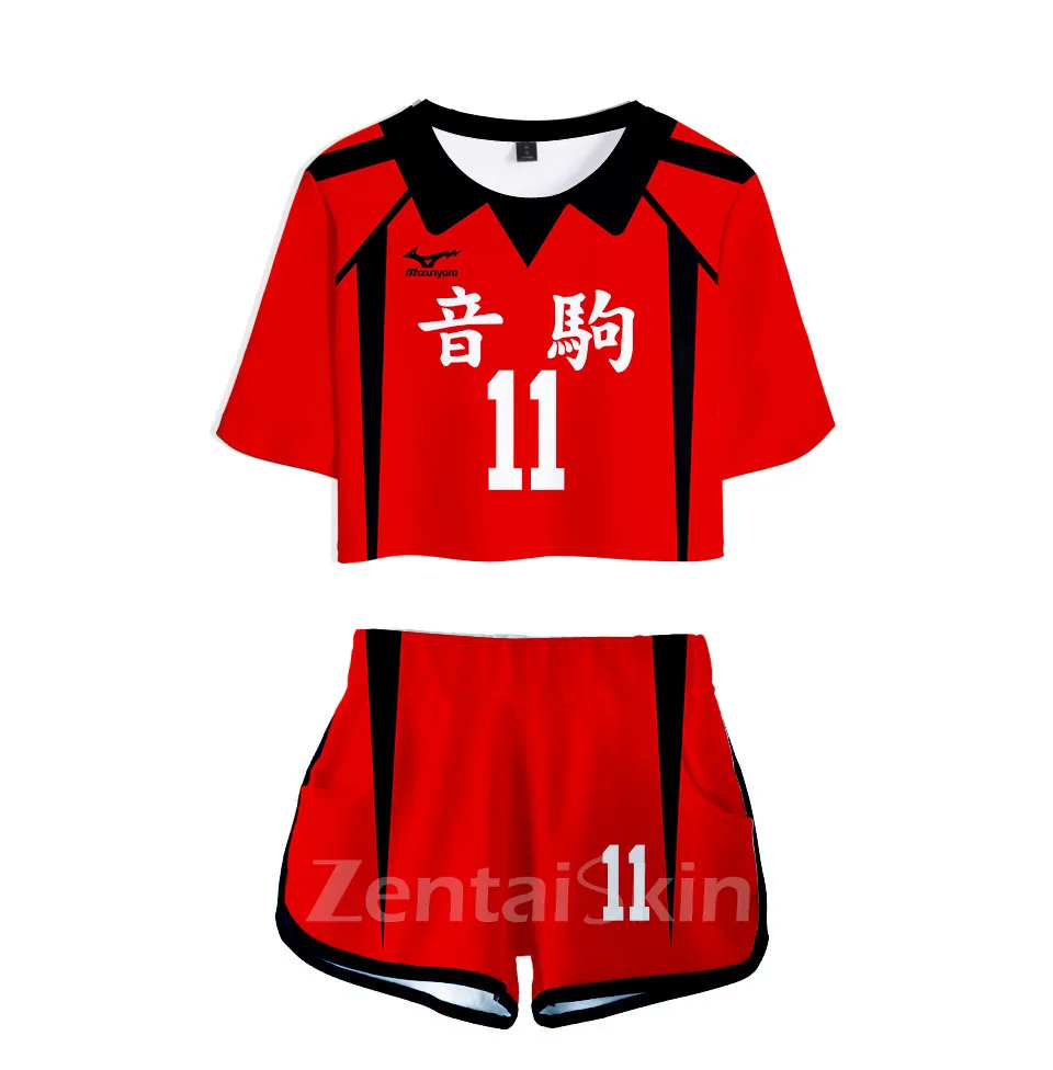 Zentai Second Skin My Volleyball Junior Clothing Cos T-shirt Short Sleeves Long Pants Digital Printing Casual Sports Suit Group Clothing