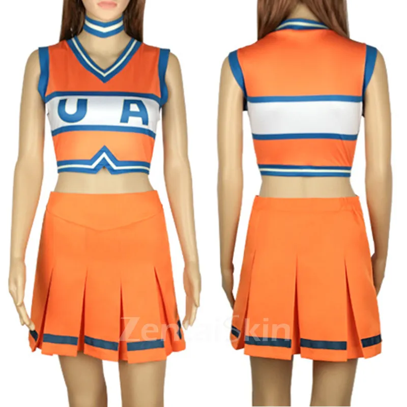 Second Skin My Hero Train Cheerleading Costume Cosplay Zentai Anime My Hero Academia Cheerleading Cosplay Zentai Costume