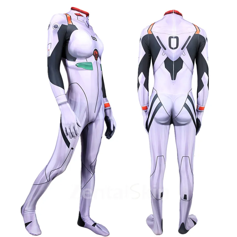 Second Skin Evangelion Rei Ayanami Battle Costume Cosplay Zentai Costume Anime Bodysuit