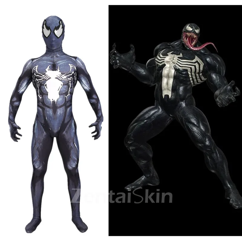 Second Skin Venom Costume Venom Halloween Tights Cosplay Zentai Halloween Stage Cosplay Zentai Costumes