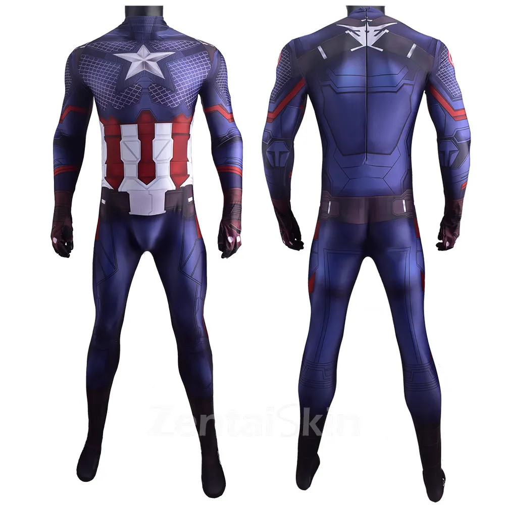 Second Skin Captain America Cos Cosplay Zentai Costume Show Costumes Stage Costumes
