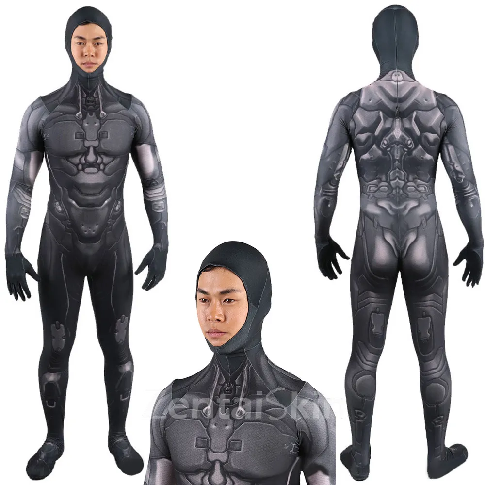 Second Skin the New Version of the Game Halo Cos Halo Game Cosplay Zentai Costume Jumpsuit