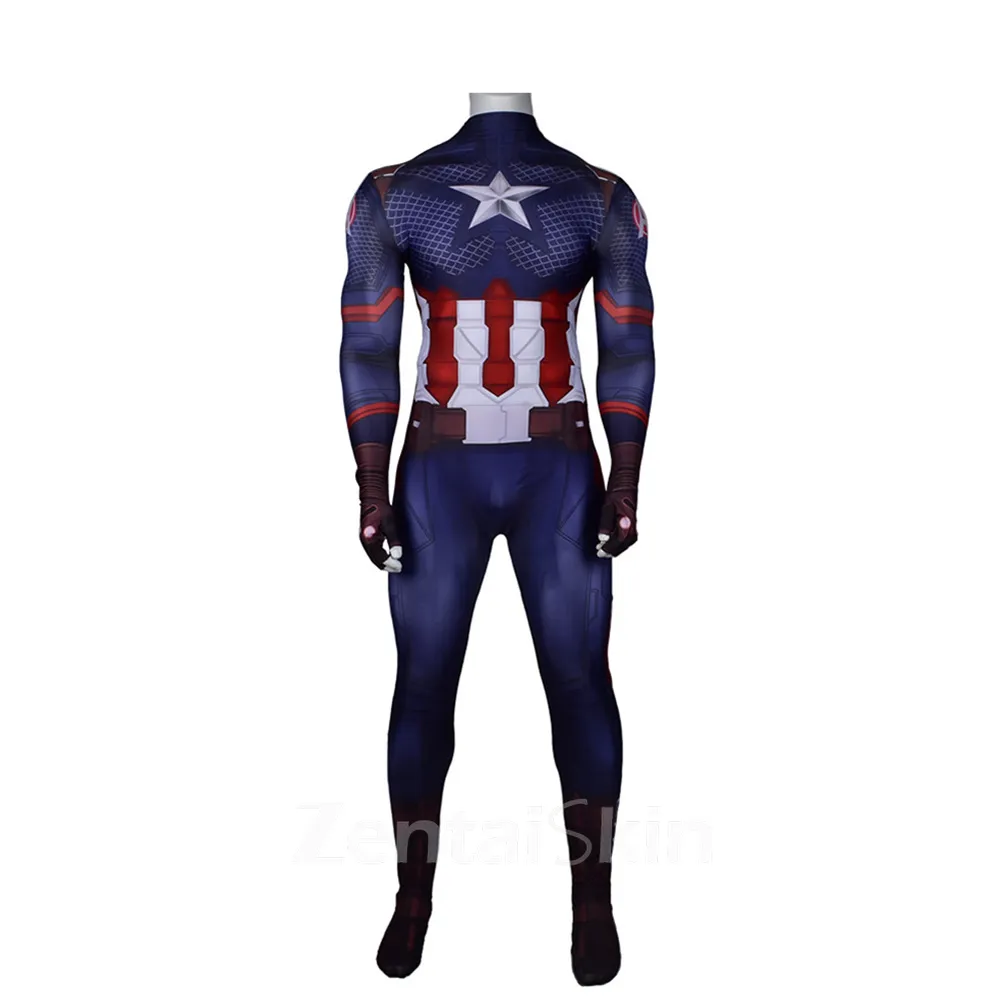 Second Skin Captain America Costume Captain America Cosplay Zentai Costume Jumpsuit