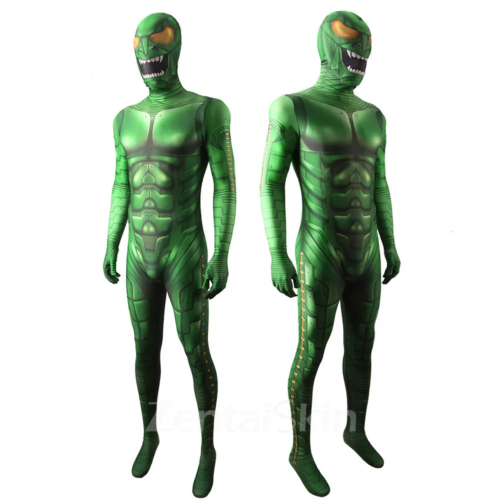 Second Skin Movie Hero No Way Home Green Goblin Costume Cosplay Zentai Costume