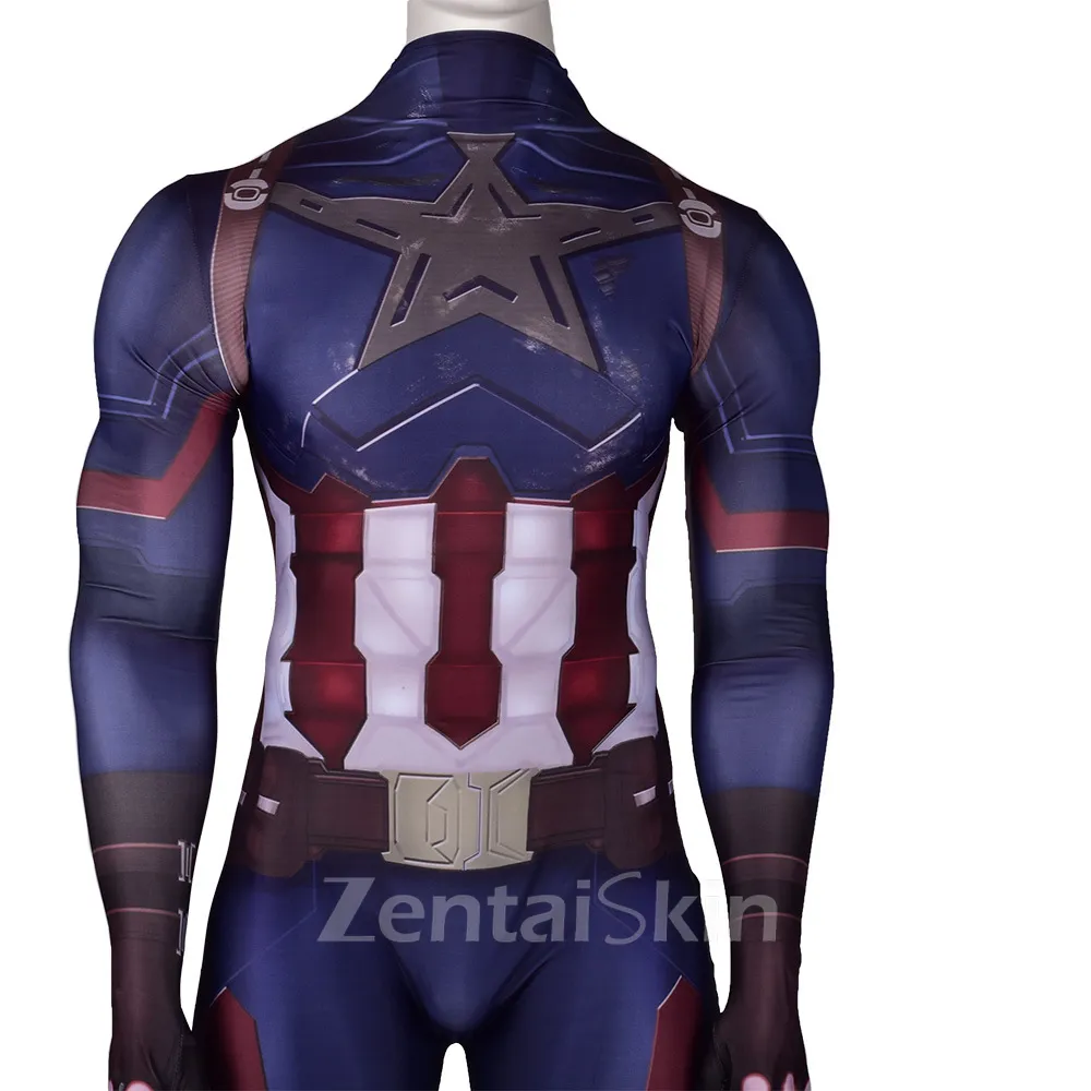 Second Skin Infinity War Captain America Cosplay Zentai Rogers Cosplay Zentai Costume Halloween Costume