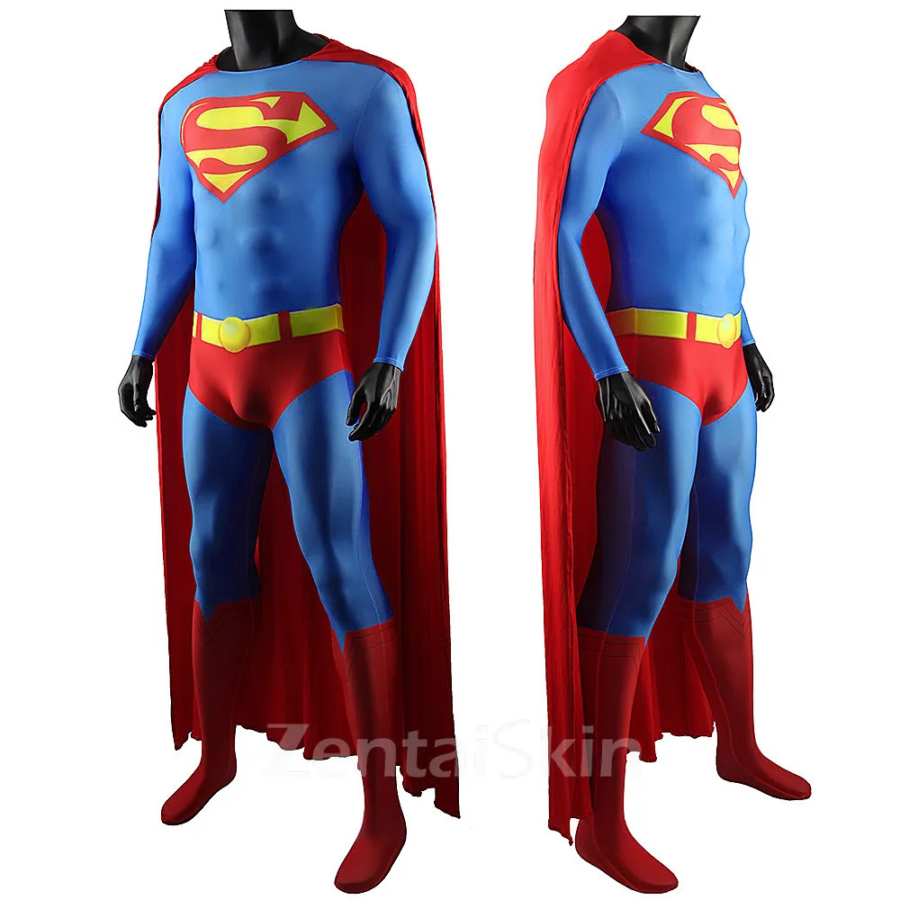 Zentai Second Skin DC Comics New52 Superman Costume Hero One-piece Supermancosplay Costume
