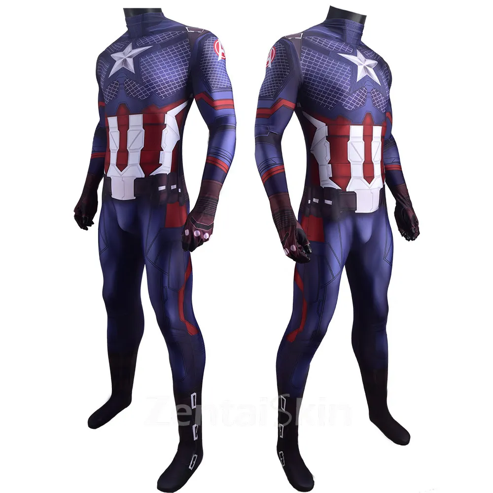 Second Skin Captain America Cos Cosplay Zentai Costume Show Costumes Stage Costumes