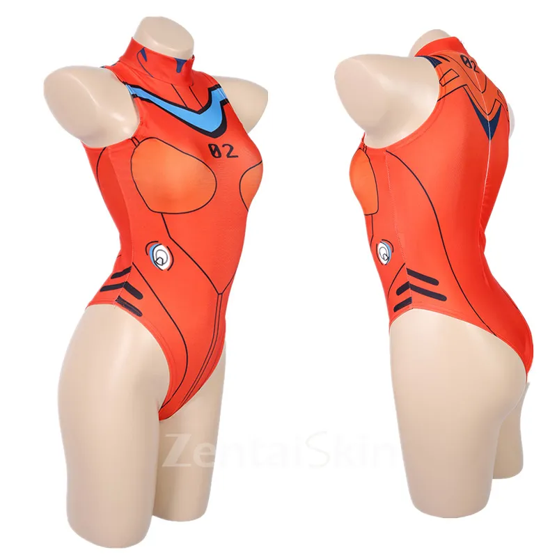 Second Skin Evangelion Lee Asuna Shanger Aasuklangley Summer Swimwear Cosplay Zentai Costume