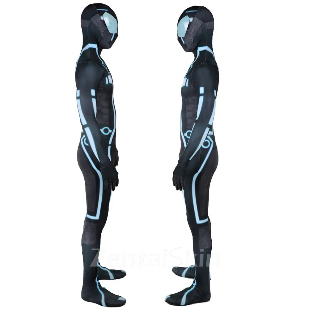 Second Skin Tron Blue Zentai Bodysuit Stage Costumes Show Costumes