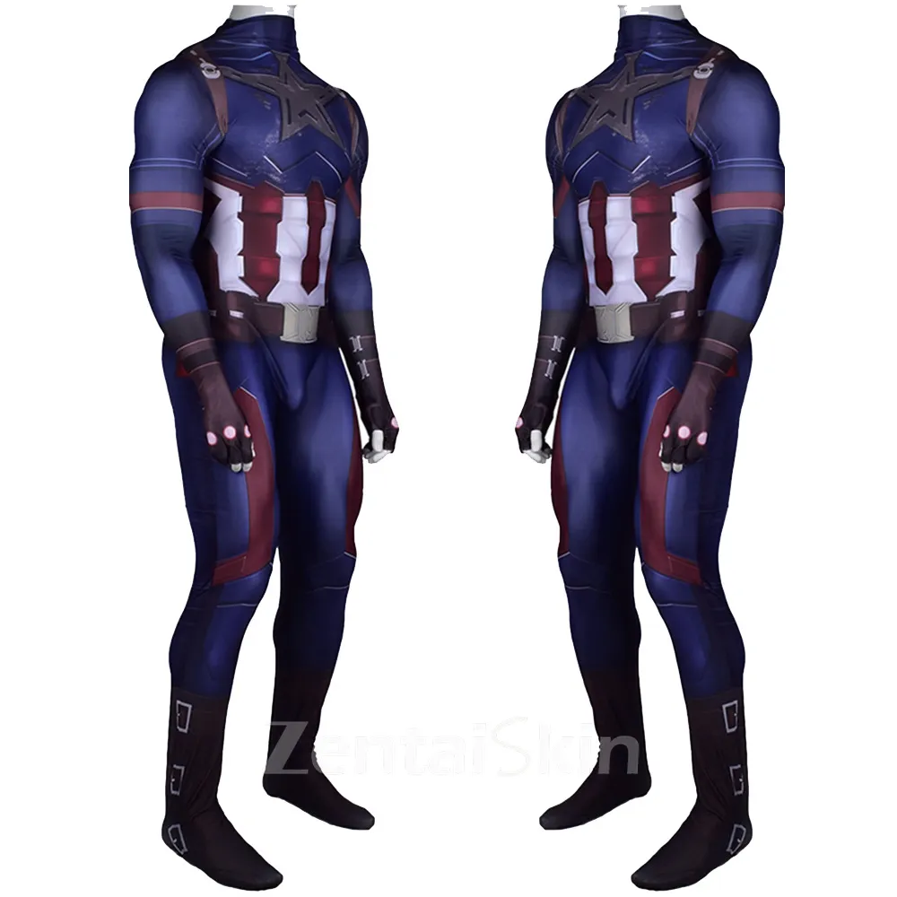 Second Skin Infinity War Captain America Cosplay Zentai Rogers Cosplay Zentai Costume Halloween Costume
