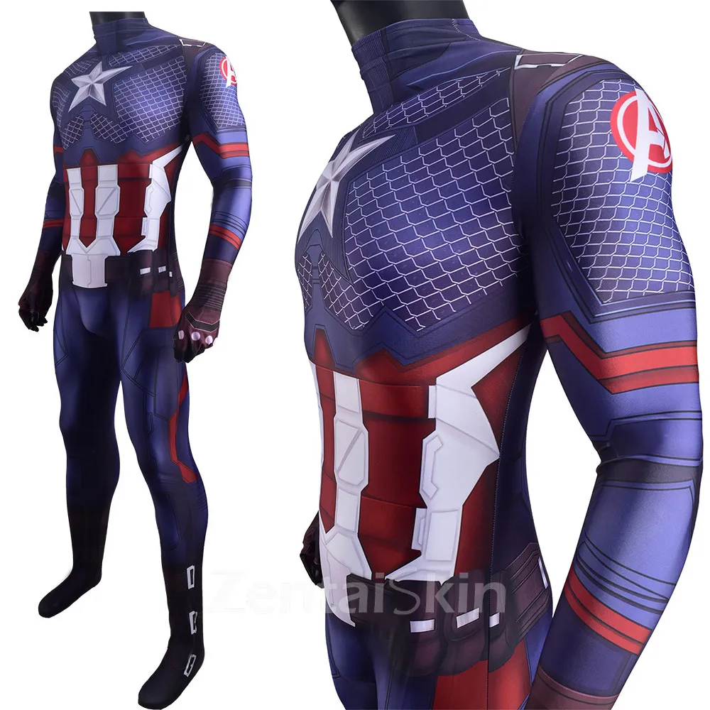 Second Skin Captain America Cos Cosplay Zentai Costume Show Costumes Stage Costumes