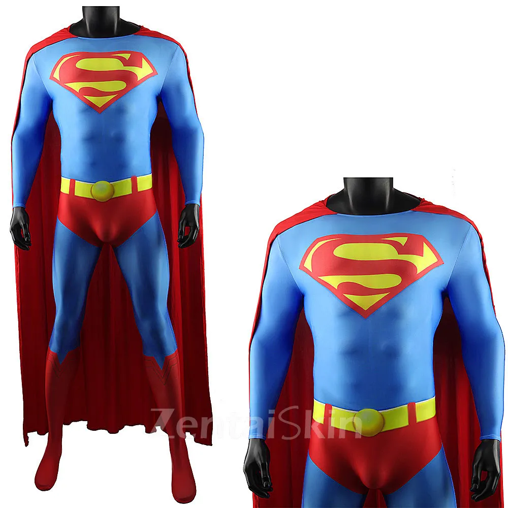 Zentai Second Skin DC Comics New52 Superman Costume Hero One-piece Supermancosplay Costume