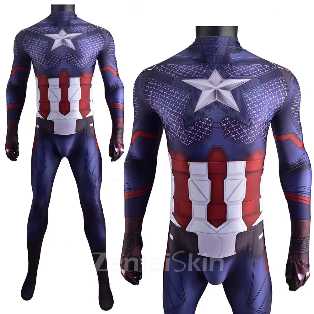 Second Skin Captain America Cos Cosplay Zentai Costume Show Costumes Stage Costumes
