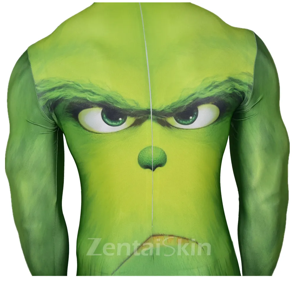 Second Skin Cosplay Zentai Costume Christmas Monster Animation Cosplay Zentai Christmas Ball Party Funny