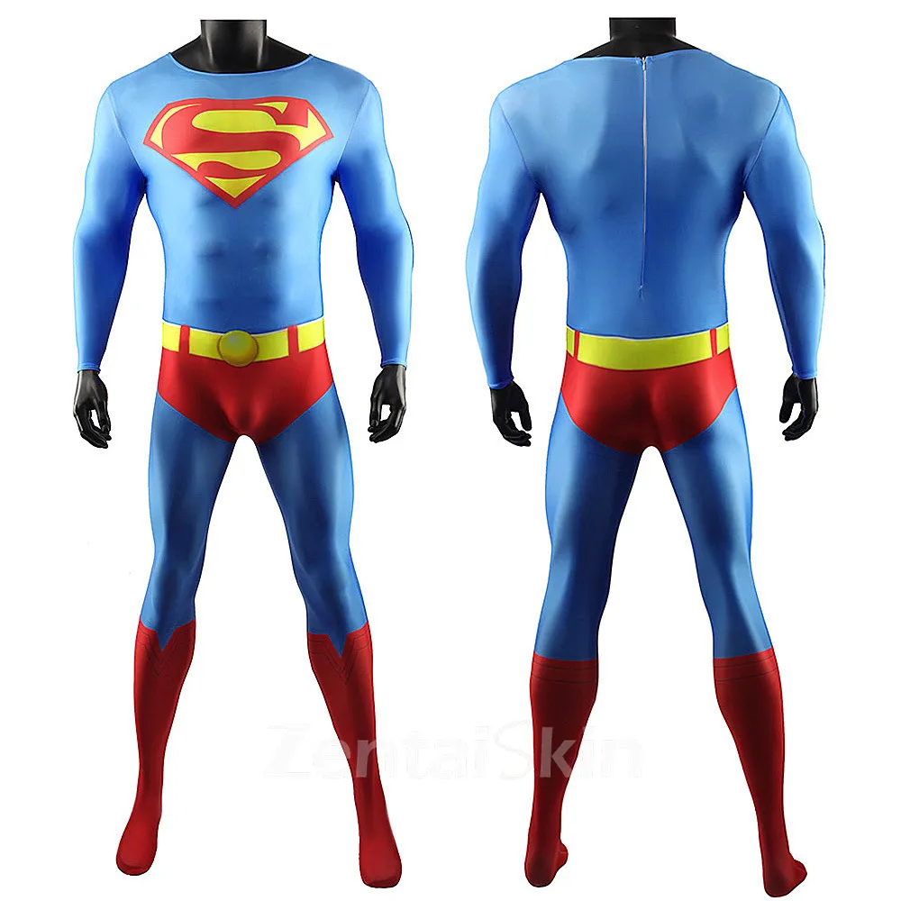 Zentai Second Skin DC Comics New52 Superman Costume Hero One-piece Supermancosplay Costume