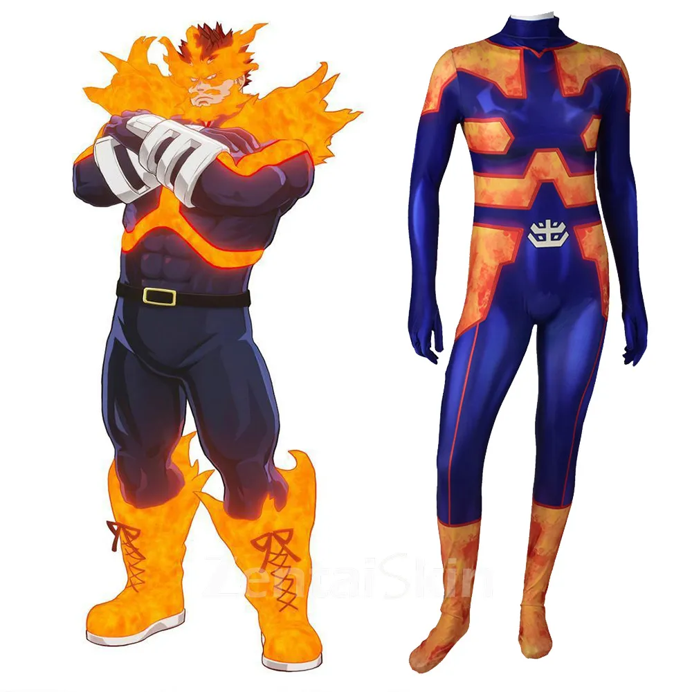 Second Skin My Hero Academia Flame Strong Man Boom Yanji Cosplay Zentai Costume Anime Tights Stage Cosplay Zentai Costumes