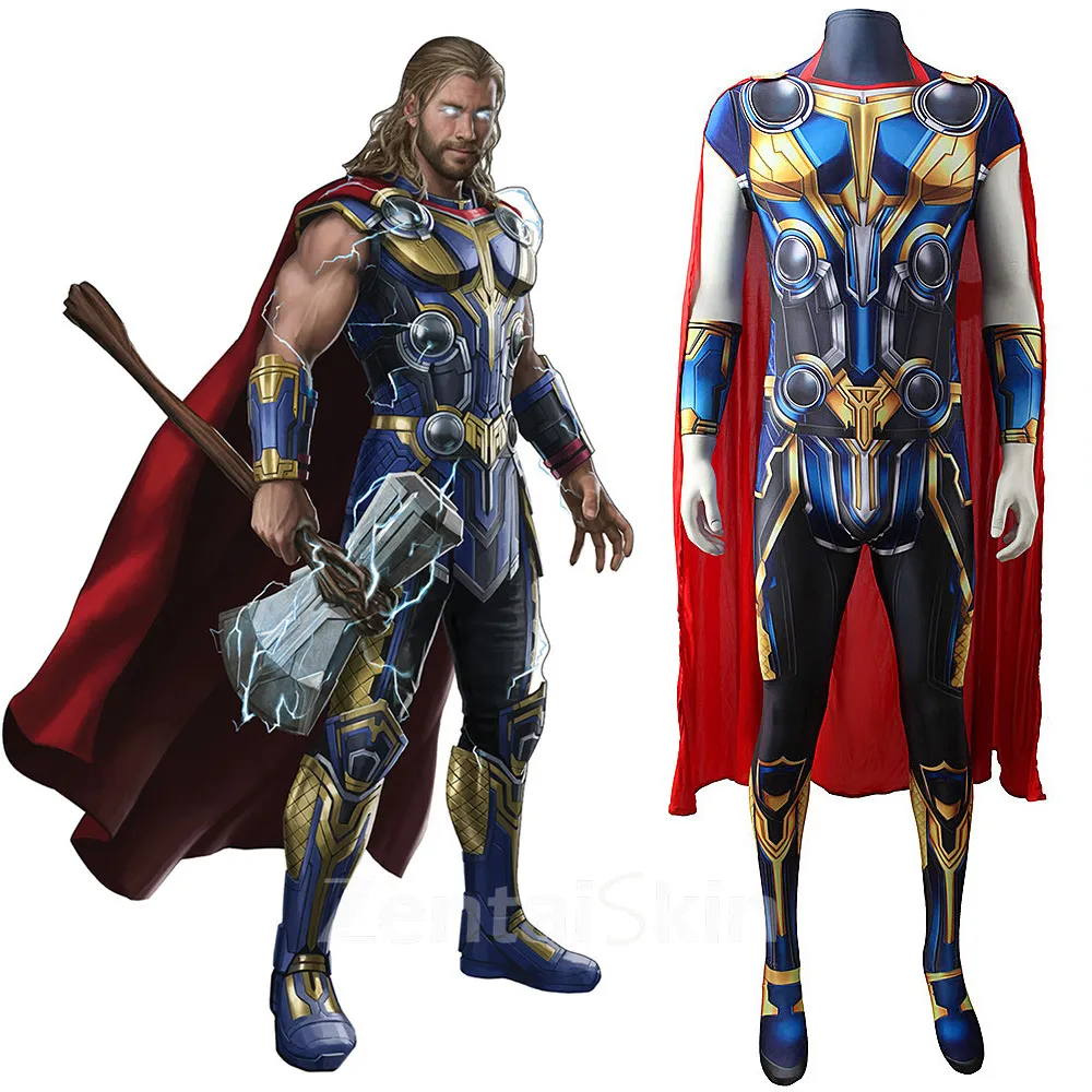 Second Skin Thor Love and Thunder Costumes Cosplay Zentai Halloween Costumes
