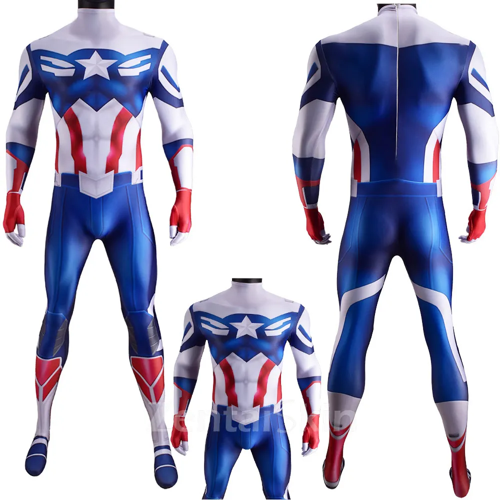 Zentai Second Skin Falcon & Winter Soldier Captain America Cos Leosuits Captain America Halloween Stage Costumes