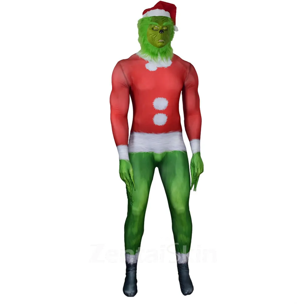 Second Skin Christmas Cosplay Zentai Stage Costumes Cosplay Zentai Costume Christmas Cosplay Zentai Ghost Glazy Cosplay Zentai Costume