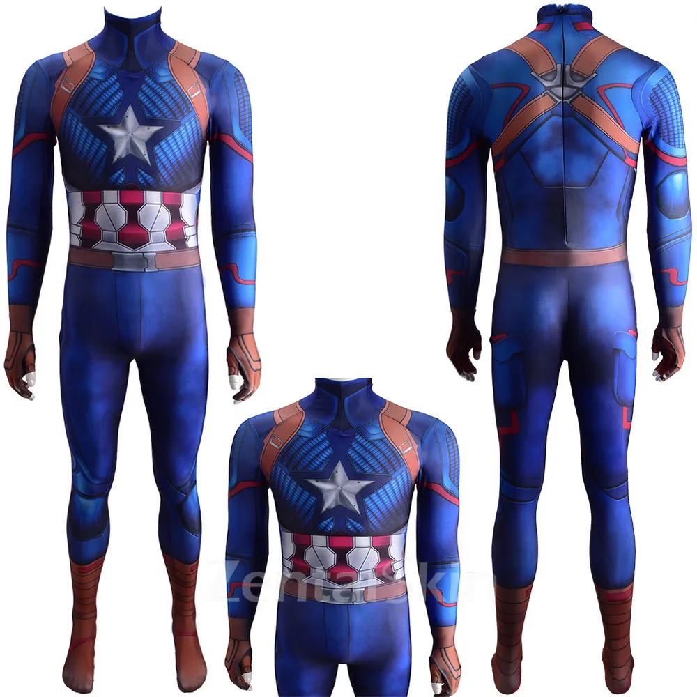Captain America Costumes Cosplay Zentai Skin Suit Comic-con Stage Show Costumes