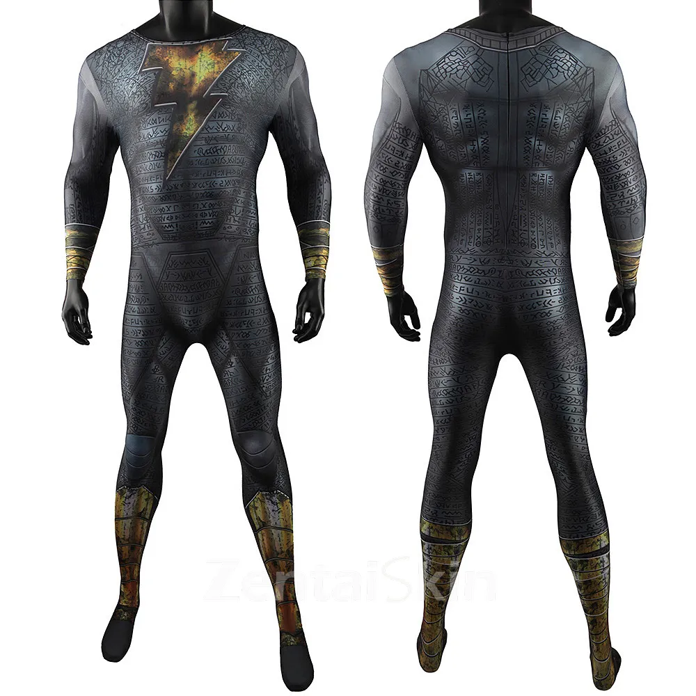 Second Skin Movie Black Adam Cos Film and Television Costume Black Adam Cosplay Zentai Costume