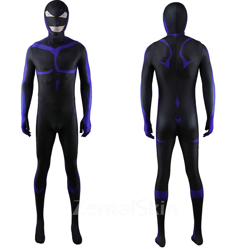 Second Skin Conan Men in Black Cosplay Zentai Costume Male Name Detective Conan Prisoner Mr. Ze Cospaly Costume Costume