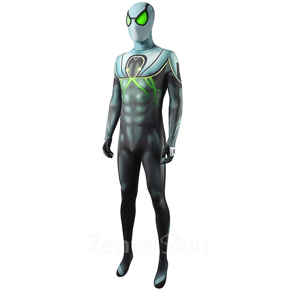 Second Skin Dr. Octopus Otto Gunther Halloween Cosplay Zentai Costume Bodysuit