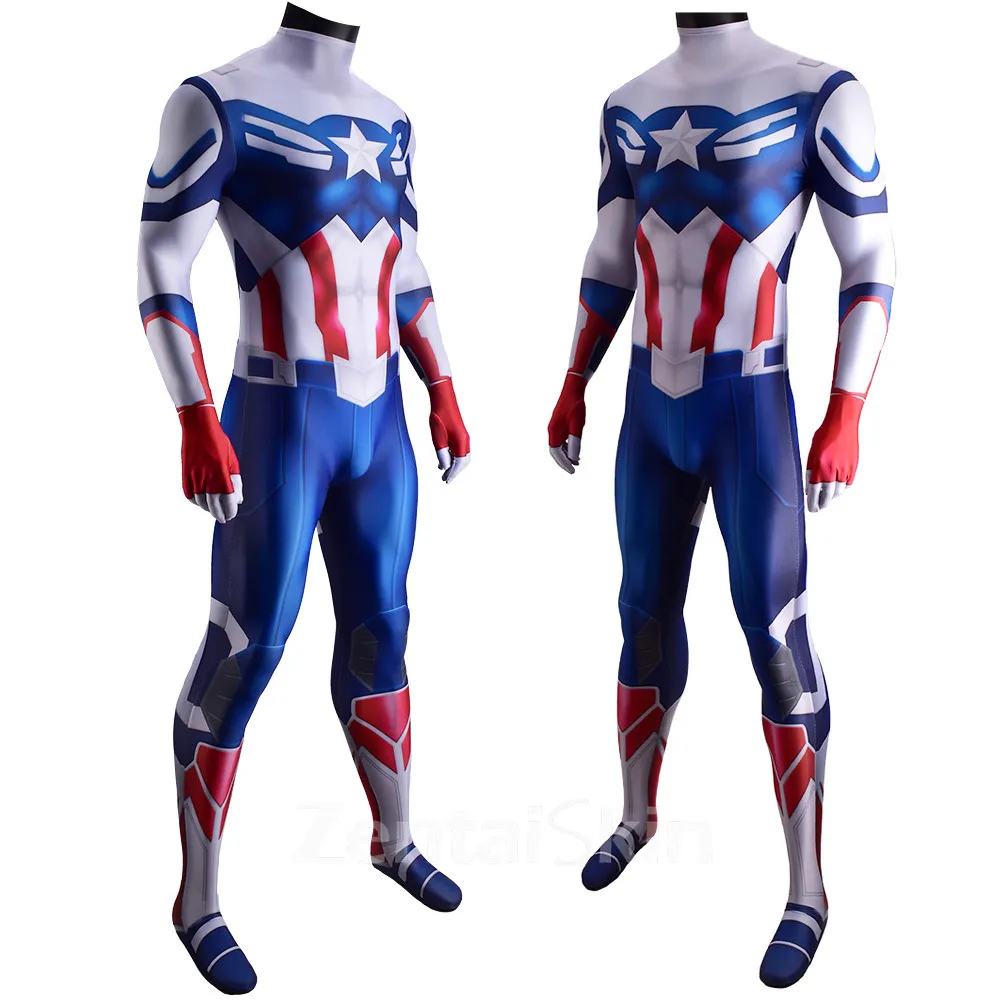 Zentai Second Skin Falcon & Winter Soldier Captain America Cos Leosuits Captain America Halloween Stage Costumes