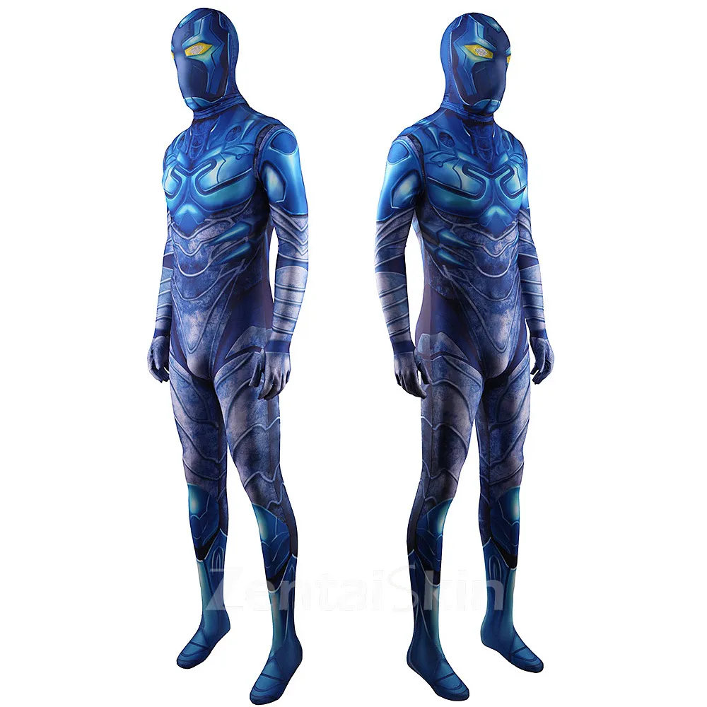 Second Skin Halloween Movie Blue Beetle Blue Beetle Costume Cosplay Zentai Costume