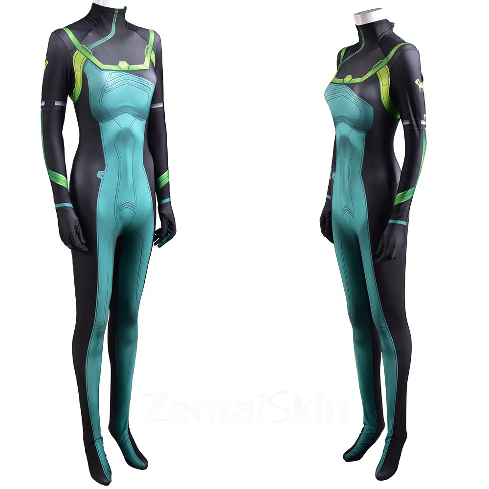 Second Skin Valorant Cos Valorant Game Cosplay Zentai Costume Cosplay Zentai Halloween Jumpsuit