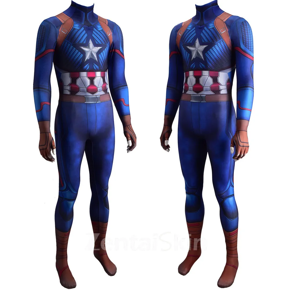 Captain America Costumes Cosplay Zentai Skin Suit Comic-con Stage Show Costumes