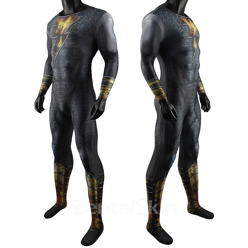 Second Skin Movie Black Adam Cos Film and Television Costume Black Adam Cosplay Zentai Costume