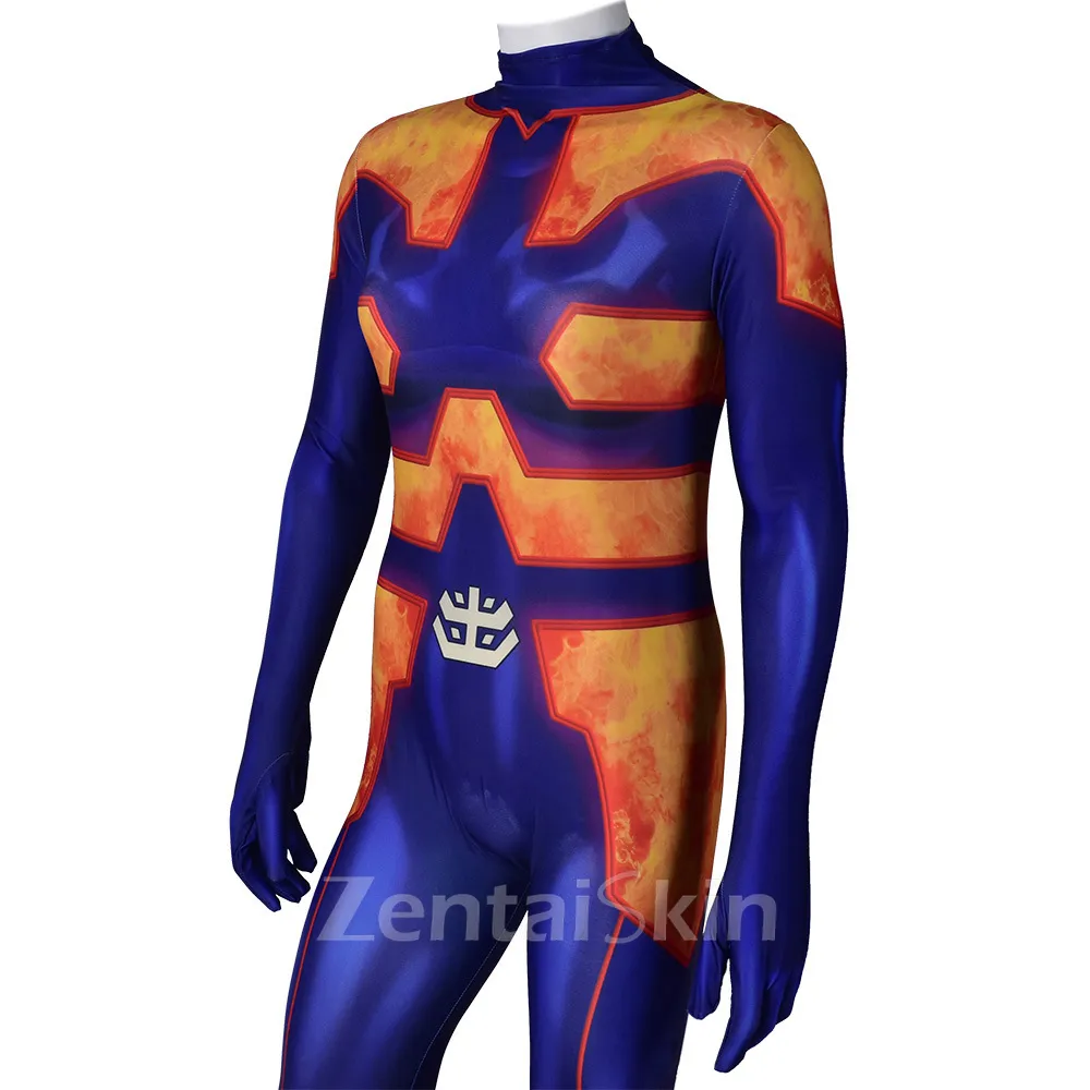 Second Skin My Hero Academia Flame Strong Man Boom Yanji Cosplay Zentai Costume Anime Tights Stage Cosplay Zentai Costumes