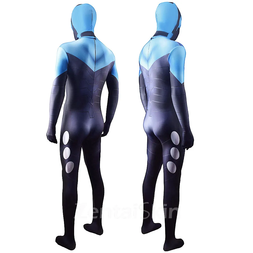 Second Skin Blue Beetle Costume Blue Beetle Costume Halloween Stage Costumes Cosplay Zentai