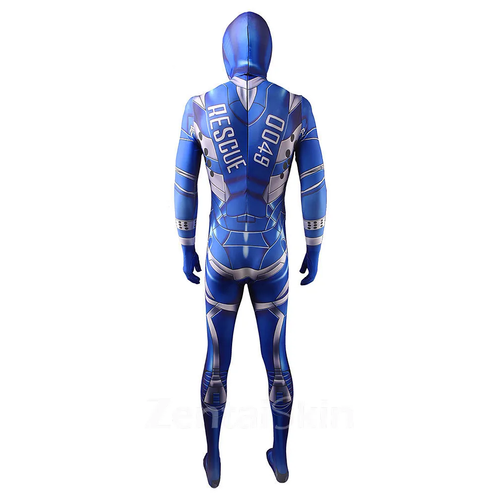 Second Skin Blue Iron Man Halloween Costume Cosplay Zentai Costume Cosplay Zentai Anime Costume