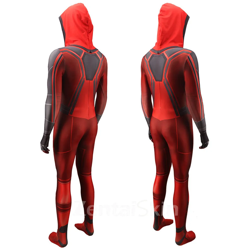 Zentai Second Skin PS5 Miles Morales Red Hat Hood Hood