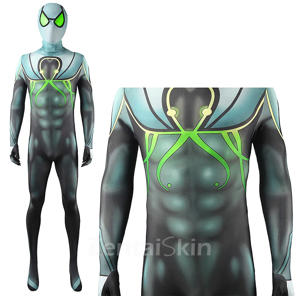 Second Skin Dr. Octopus Otto Gunther Halloween Cosplay Zentai Costume Bodysuit