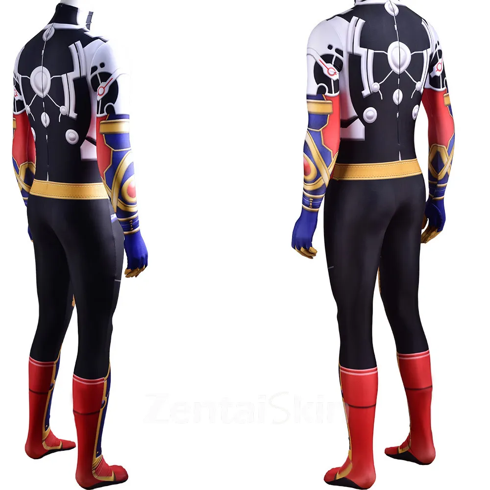 Second Skin Kamen Rider Gotchard E Total Form Cosplay Zentai Costume Black Hole Form Cobra Cosplay Zentai Costume Cosplay Zentai Costume