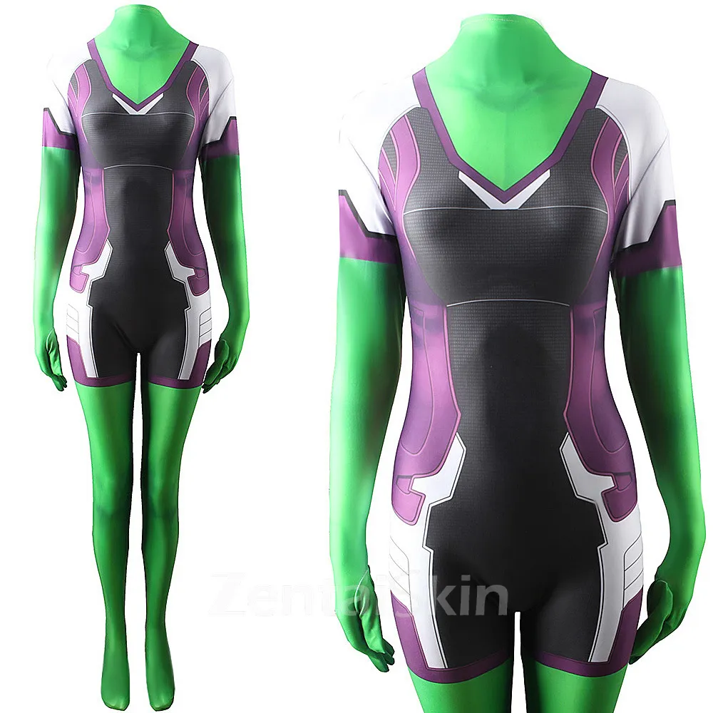Zentai Second Skin Giantess Hulk She-hulk Costume
