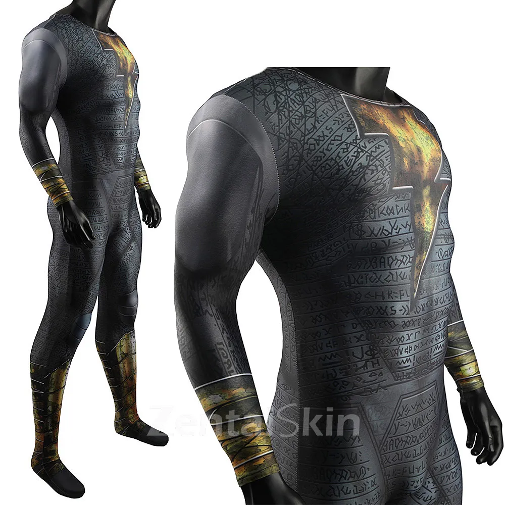 Second Skin Movie Black Adam Cos Film and Television Costume Black Adam Cosplay Zentai Costume