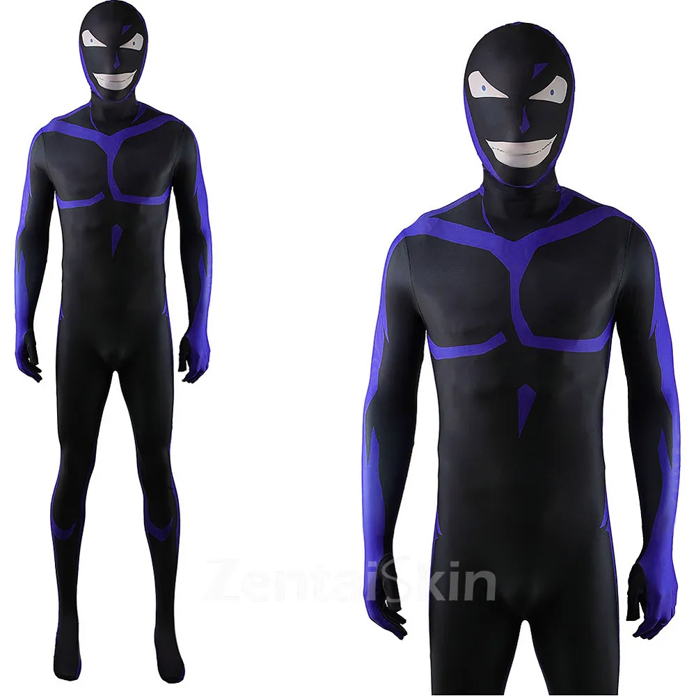 Second Skin Conan Men in Black Cosplay Zentai Costume Male Name Detective Conan Prisoner Mr. Ze Cospaly Costume Costume